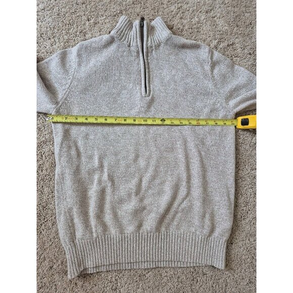 St. John's Bay Mens Cotton Turtleneck Pullover Sweater Patches Comfort Size M - Picture 4 of 7